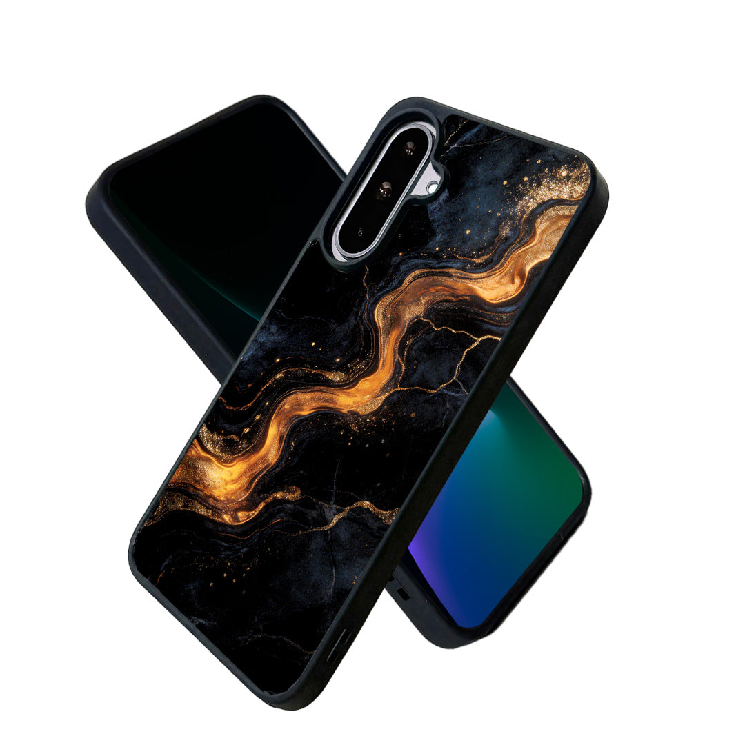 EYCASE for Samsung Galaxy A27 5G Magnetic Case Marble Pattern TPU + Acrylic Shockproof Phone Cover