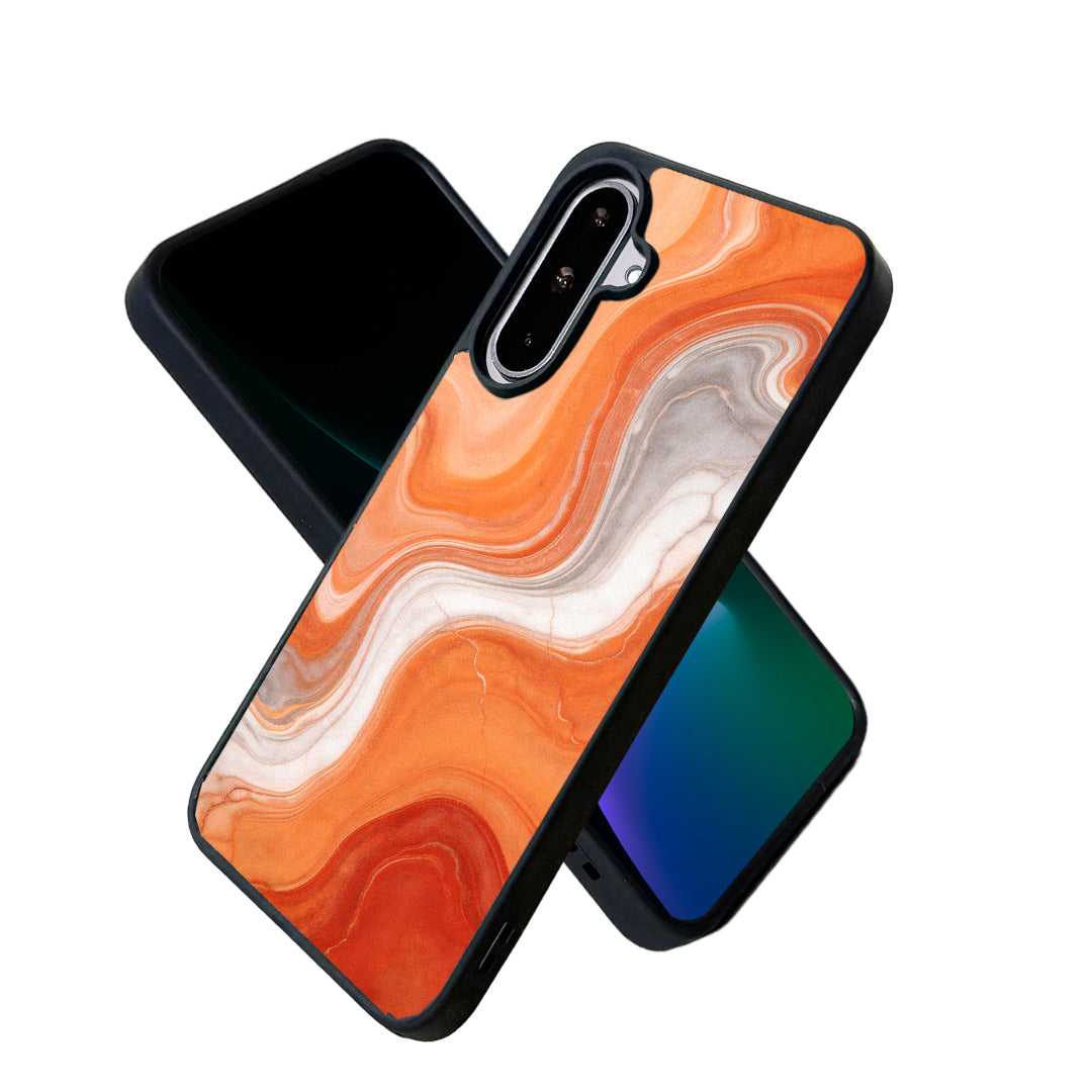 EYCASE for Samsung Galaxy A27 5G Magnetic Case Marble Pattern TPU + Acrylic Shockproof Phone Cover