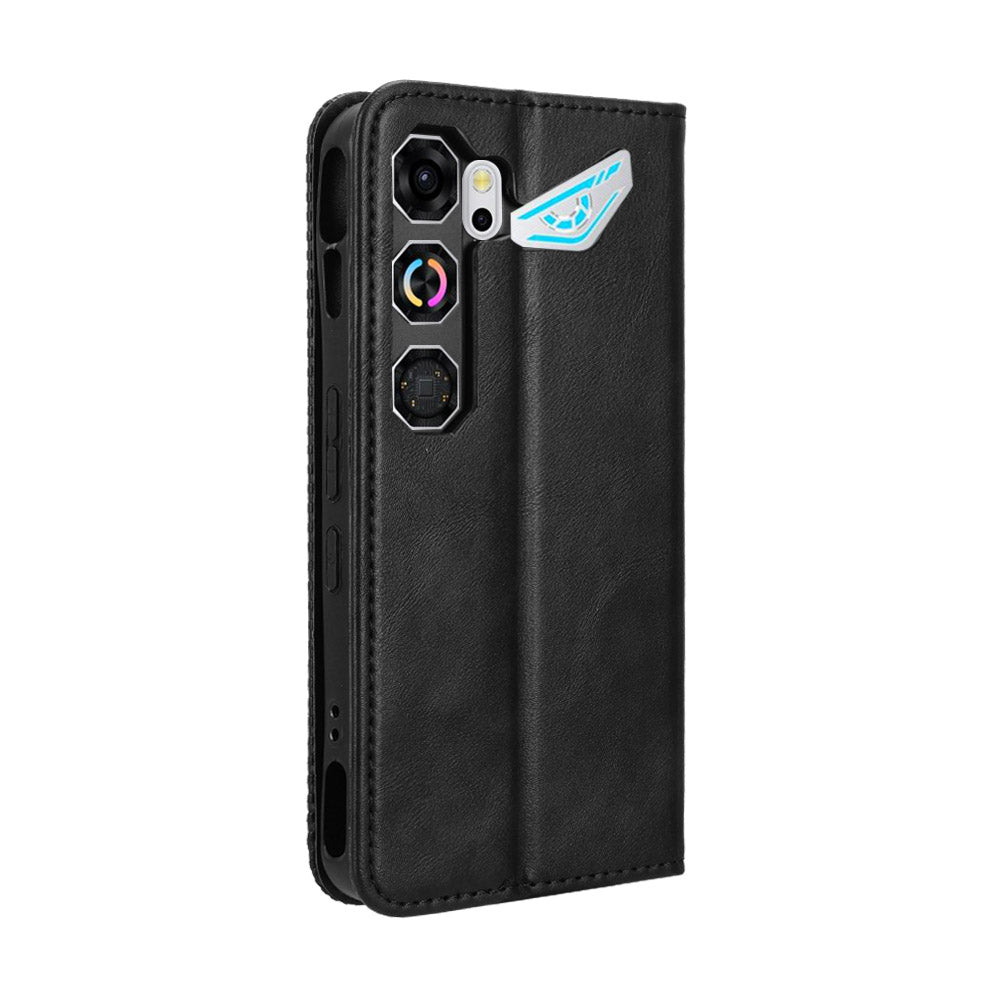 Til ZTE nubia Neo 5 GT 5G Læder Cover Pung Stativ Retro Tekstur Telefoncover
