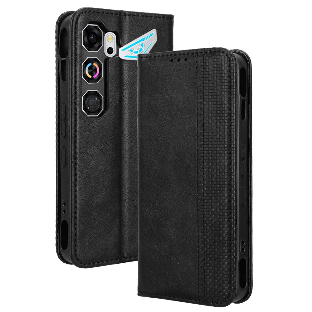 Til ZTE nubia Neo 5 GT 5G Læder Cover Pung Stativ Retro Tekstur Telefoncover