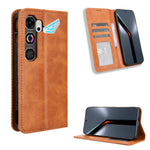 Til ZTE nubia Neo 5 GT 5G Læder Cover Pung Stativ Retro Tekstur Telefoncover