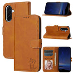 For Samsung Galaxy A27 5G Case Happy Cat Pattern Imprinted Leather Wallet Phone Cover