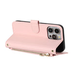 For Samsung Galaxy A27 5G Case Glitter Butterfly Zipper Pocket Stand Leather Phone Cover with Hand Strap / Shoulder Strap