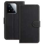 For Xiaomi 17 Max Leather Case Wallet Stand Solid Color Anti Drop Phone Cover
