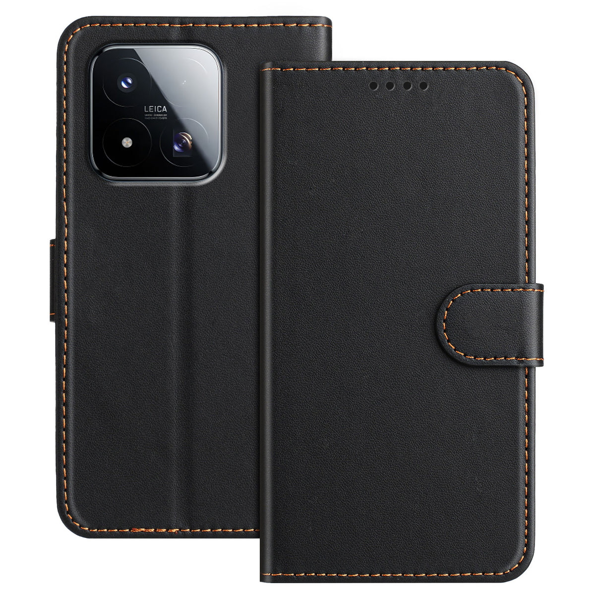 For Xiaomi 17 Max Leather Case Wallet Stand Solid Color Anti Drop Phone Cover