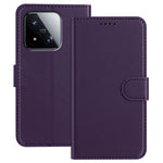 For Xiaomi 17 Max Leather Case Wallet Stand Solid Color Anti Drop Phone Cover
