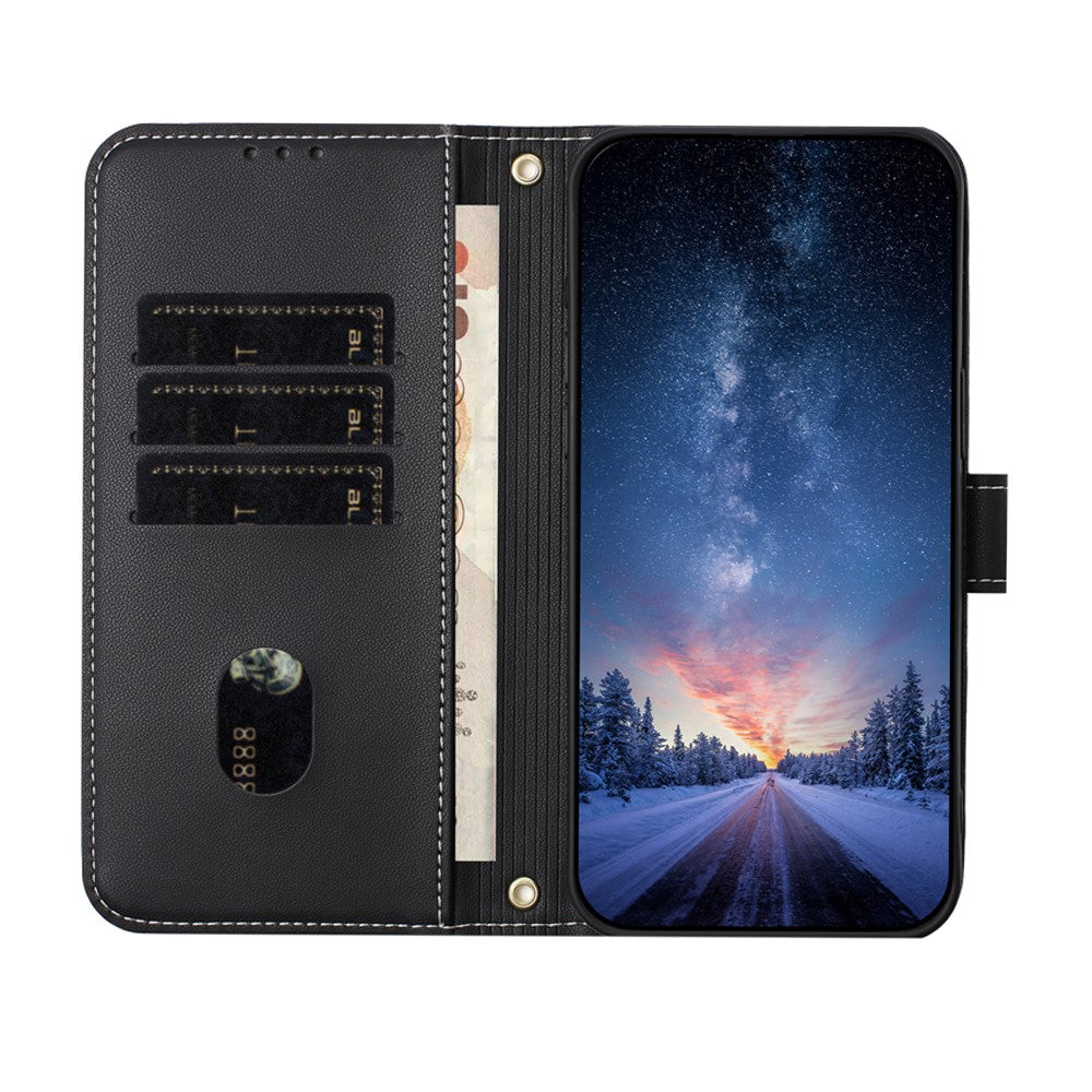 For Samsung Galaxy A27 5G Case Bowknot Decor Wallet Leather Phone Cover with Wrist Strap / Shoulder Strap
