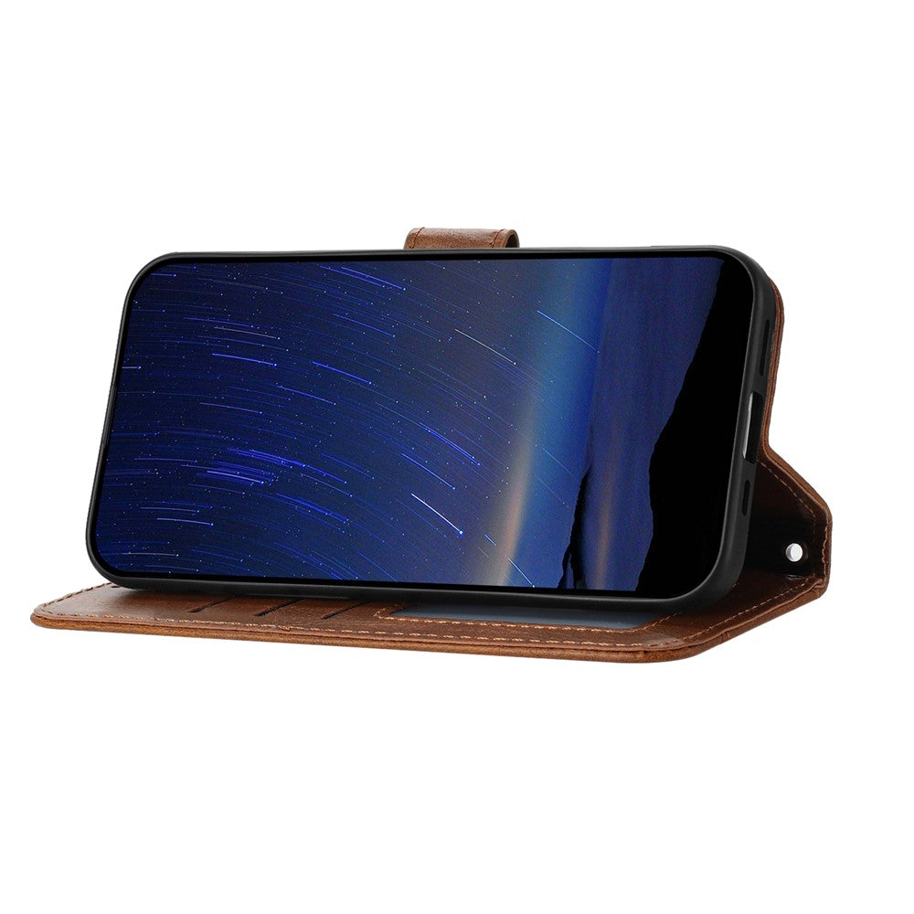 For Samsung Galaxy A27 5G Case Zipper Pocket Leather Phone Cover with Crossbody Shoulder Strap