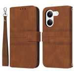 For Xiaomi Redmi Turbo 5 5G Case Wallet Skin-Touch Leather Imprinted Phone Cover with Wrist Strap