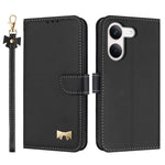 For Xiaomi Redmi Turbo 5 5G Case Bowknot Decor Wallet Leather Phone Cover with Wrist Strap / Shoulder Strap
