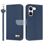 For Xiaomi Redmi Turbo 5 5G Case Bowknot Decor Wallet Leather Phone Cover with Wrist Strap / Shoulder Strap