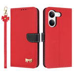 For Xiaomi Redmi Turbo 5 5G Case Bowknot Decor Wallet Leather Phone Cover with Wrist Strap / Shoulder Strap