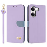 For Xiaomi Redmi Turbo 5 5G Case Bowknot Decor Wallet Leather Phone Cover with Wrist Strap / Shoulder Strap