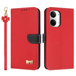 For Xiaomi Redmi Turbo 5 Max 5G Case Bowknot Decor Wallet Leather Phone Cover with Wrist Strap / Shoulder Strap