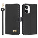 For Xiaomi Redmi Turbo 5 Max 5G Case Bowknot Decor Wallet Leather Phone Cover with Wrist Strap / Shoulder Strap
