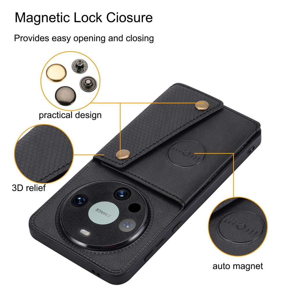 For Huawei Mate 80  /  80 Pro Case with Card Slots Kickstand Leather + TPU Phone Cover