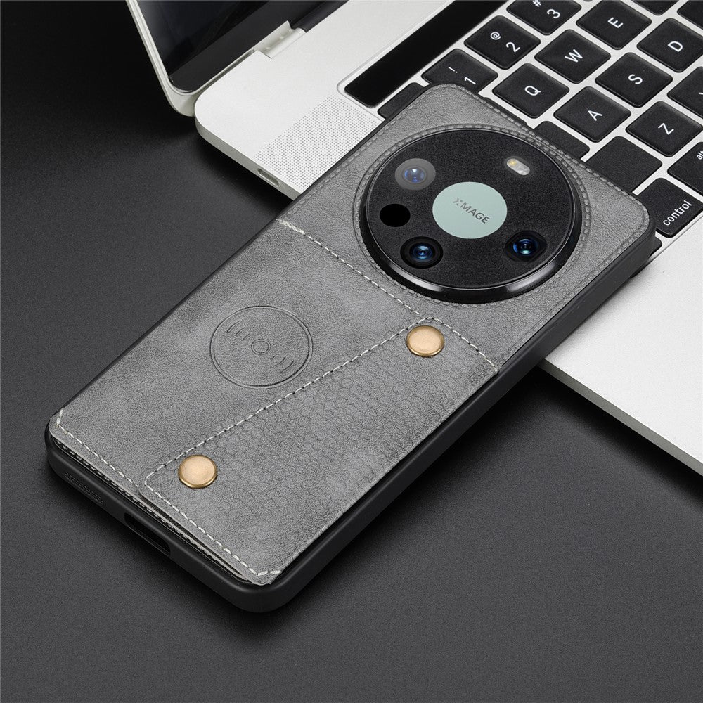 Huawei Mate 80 / 80 Pro-skal med kortplatser, stativ, läder + TPU-mobilskal