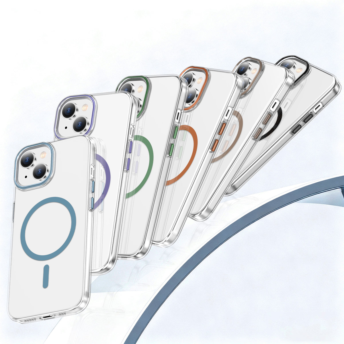 Til iPhone 13 Gennemsigtigt Magnetisk Cover PC Anti-fald Telefon Bagcover Kompatibel med MagSafe