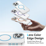 For iPhone 13 Pro Max Clear Magnetic Case PC Anti Drop Phone Back Cover Compatible with MagSafe