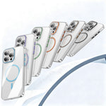 For iPhone 13 Pro Max Clear Magnetic Case PC Anti Drop Phone Back Cover Compatible with MagSafe