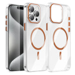 For iPhone 14 Pro Max Clear Magnetic Case PC Anti Drop Phone Back Cover Compatible with MagSafe
