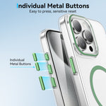 For iPhone 14 Pro Max Clear Magnetic Case PC Anti Drop Phone Back Cover Compatible with MagSafe