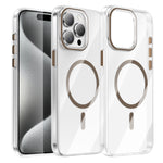 For iPhone 14 Pro Max Clear Magnetic Case PC Anti Drop Phone Back Cover Compatible with MagSafe