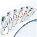 For iPhone 17 Clear Magnetic Case PC Anti Drop Phone Back Cover Compatible with MagSafe