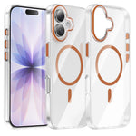 For iPhone 17 Clear Magnetic Case PC Anti Drop Phone Back Cover Compatible with MagSafe