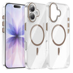 For iPhone 17 Clear Magnetic Case PC Anti Drop Phone Back Cover Compatible with MagSafe