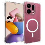 WANLONFENG for Oppo Find X9 5G WL2 Series 2.0mm Magnetic Case Clear TPU Phone Back Cover with Screen Films