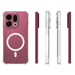 WANLONFENG for Oppo Find X9 5G WL2 Series 2.0mm Magnetic Case Clear TPU Phone Back Cover with Screen Films