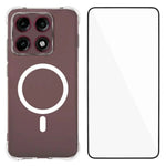 WANLONFENG til Motorola Edge 70 Pro 5G WL2 Serie 2,0 mm Magnetisk Etui Gennemsigtig TPU Telefonbagside med Skærmbeskyttelsesfilm