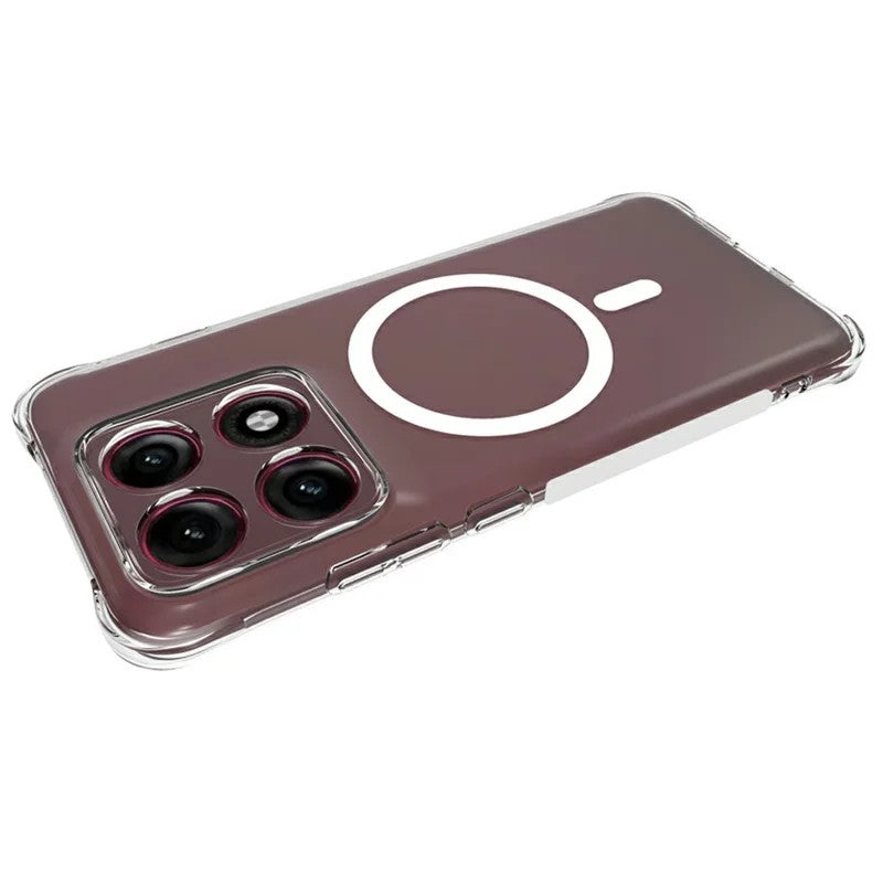 WANLONFENG til Motorola Edge 70 Pro 5G WL2 Serie 2,0 mm Magnetisk Etui Gennemsigtig TPU Telefonbagside med Skærmbeskyttelsesfilm