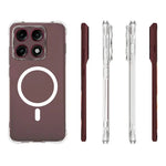 WANLONFENG til Motorola Edge 70 Pro 5G WL2 Serie 2,0 mm Magnetisk Etui Gennemsigtig TPU Telefonbagside med Skærmbeskyttelsesfilm