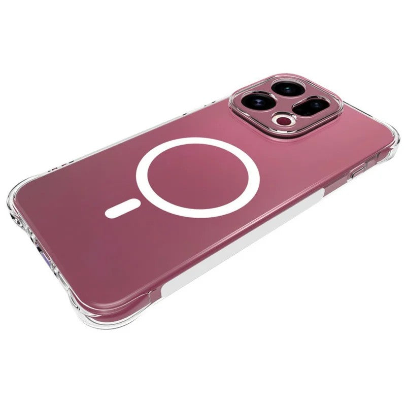WANLONFENG for Oppo Find X9 5G TM1 Series 2.0mm Magnetic Case Clear TPU Phone Back Cover