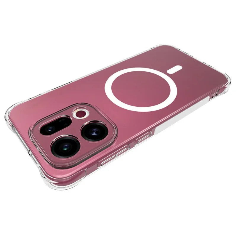 WANLONFENG for Oppo Find X9 5G TM1 Series 2.0mm Magnetic Case Clear TPU Phone Back Cover