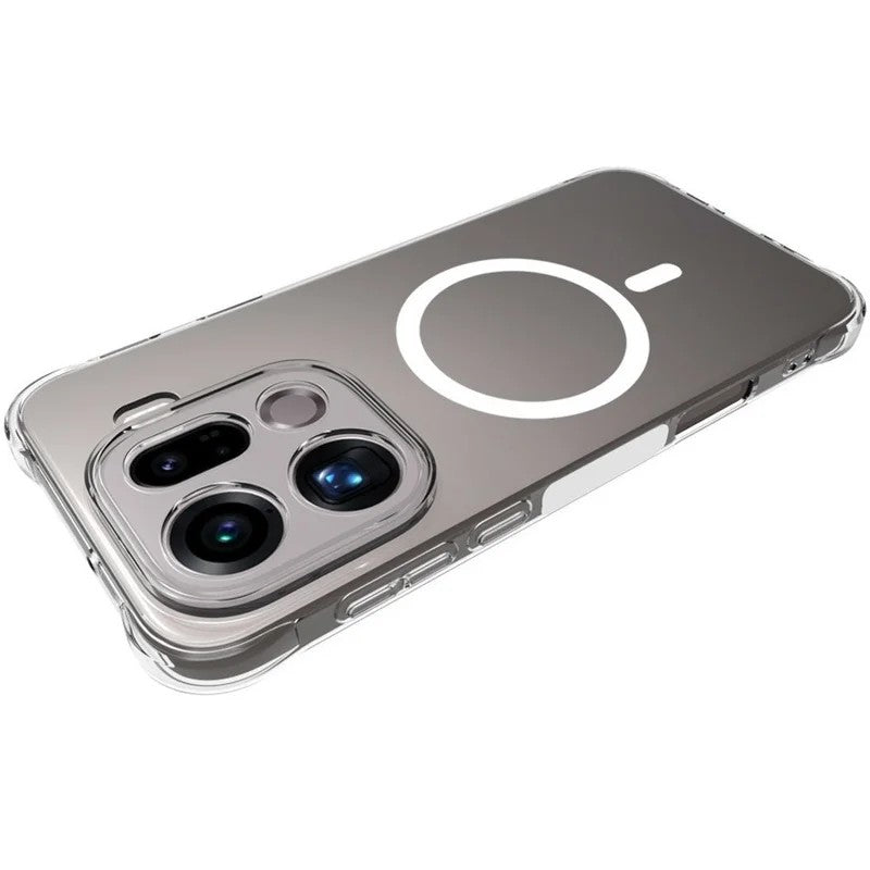 WANLONFENG for Oppo Find X9 Pro 5G WL1 Series 2.0mm Magnetic Case Clear TPU Phone Back Cover with 2Pcs Screen Films