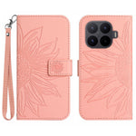 For Xiaomi 17T Case Sunflower Imprint Leather Wallet Phone Cover with Wrist Strap
