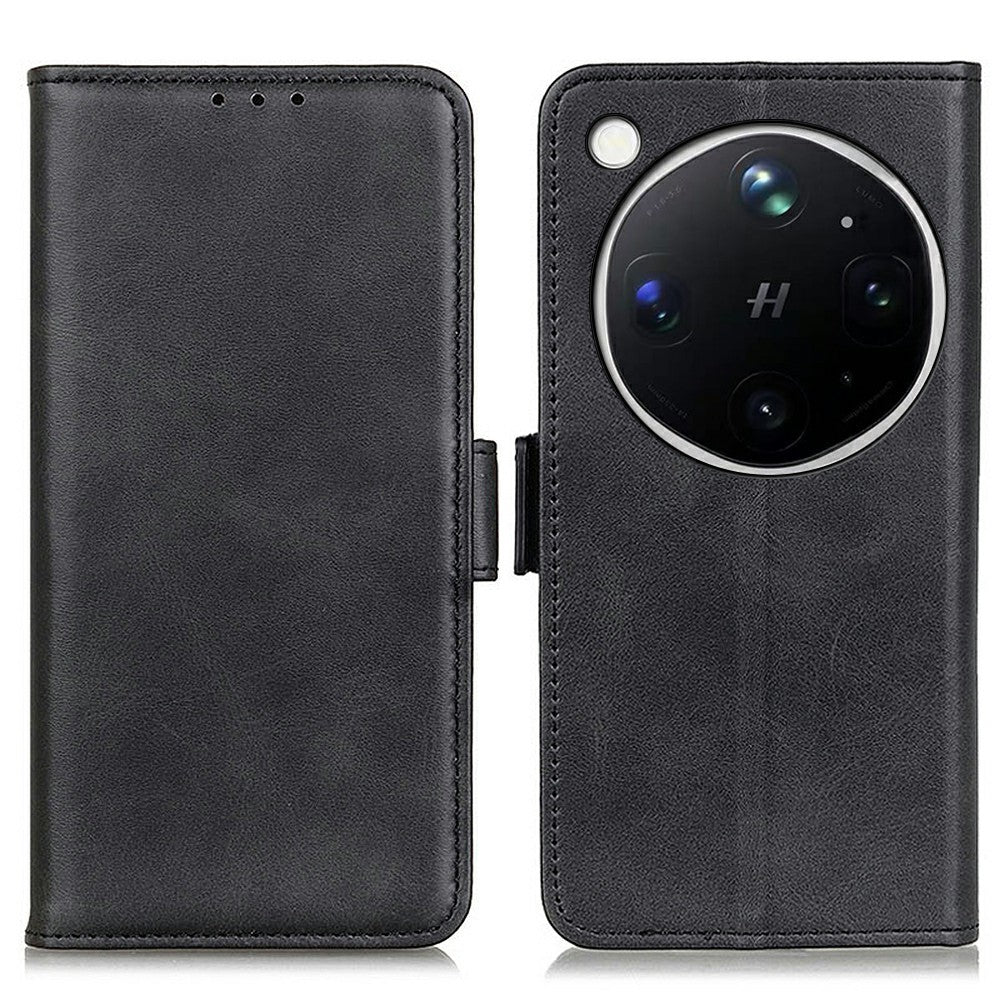 For Oppo Find X9 Ultra 5G Case Stand Cowhide Texture PU Leather Phone Cover