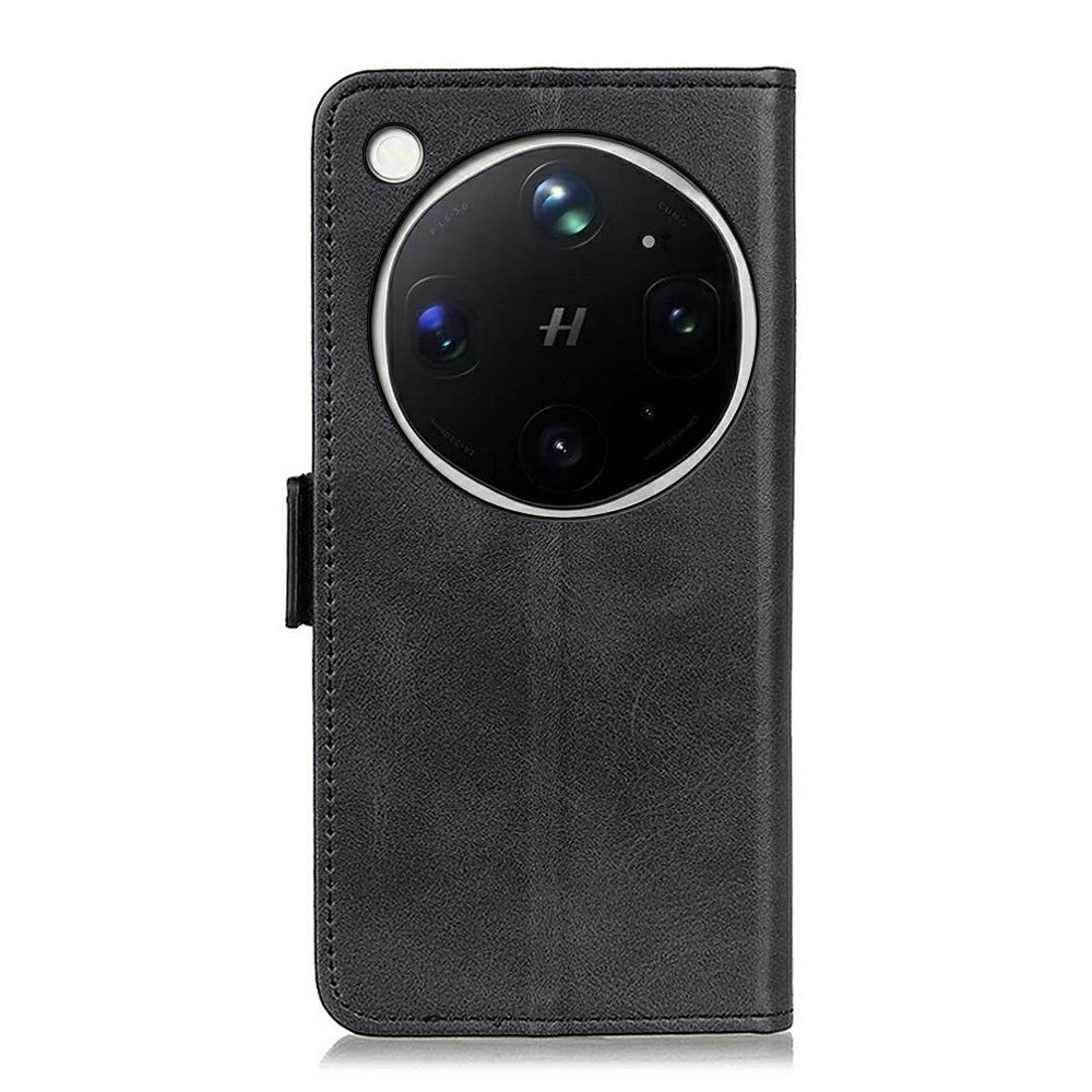 For Oppo Find X9 Ultra 5G Case Stand Cowhide Texture PU Leather Phone Cover