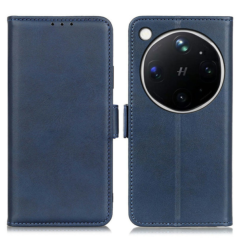 For Oppo Find X9 Ultra 5G Case Stand Cowhide Texture PU Leather Phone Cover