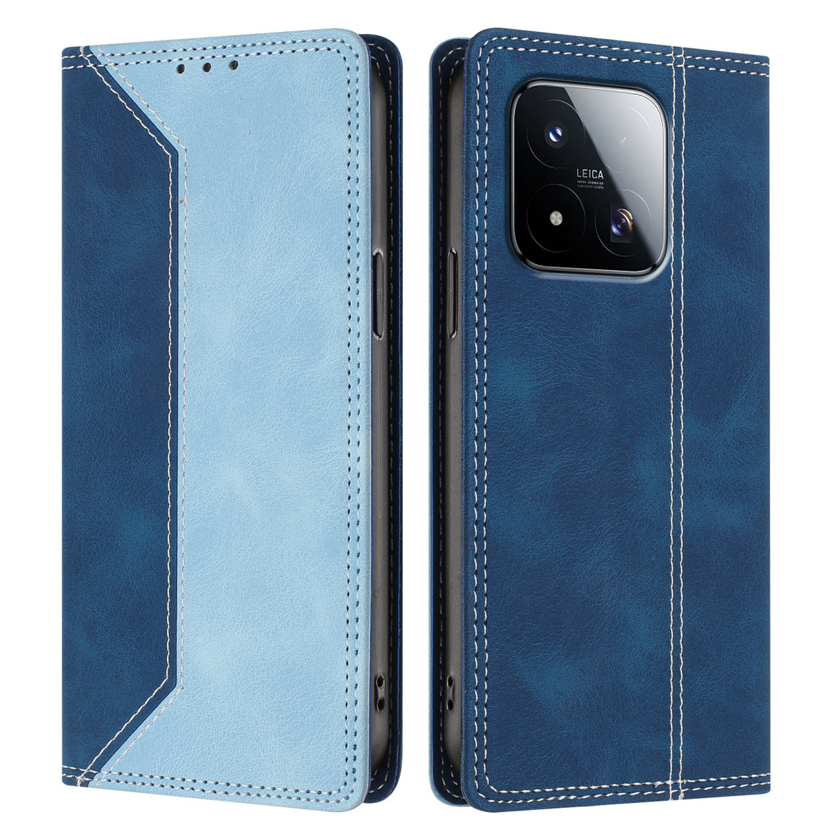 For Xiaomi 17 Max Leather Case Skin Touch Color Splicing RFID Blocking Wallet Stand Phone Cover