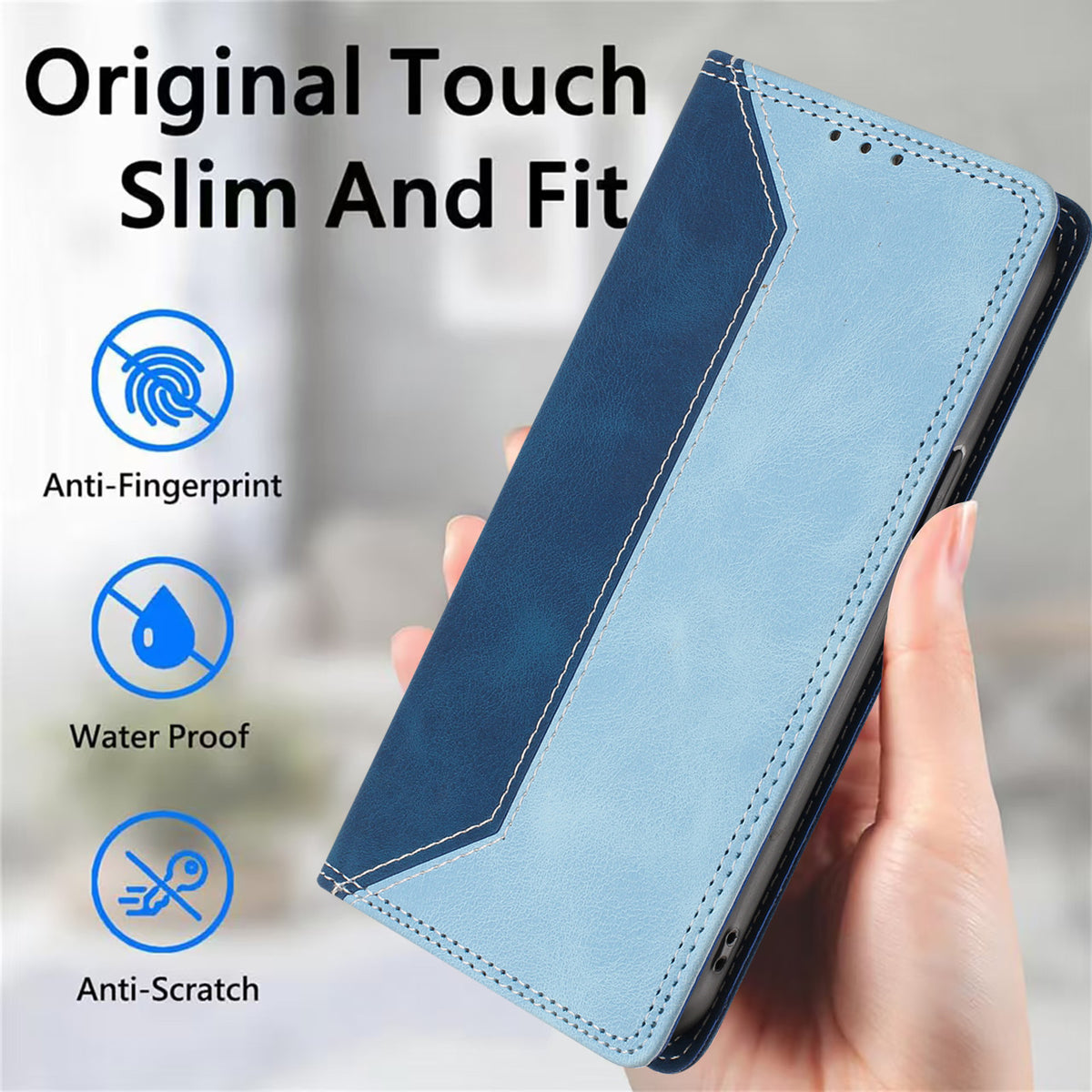 For Xiaomi 17 Max Leather Case Skin Touch Color Splicing RFID Blocking Wallet Stand Phone Cover