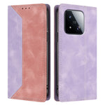 For Xiaomi 17 Max Leather Case Skin Touch Color Splicing RFID Blocking Wallet Stand Phone Cover