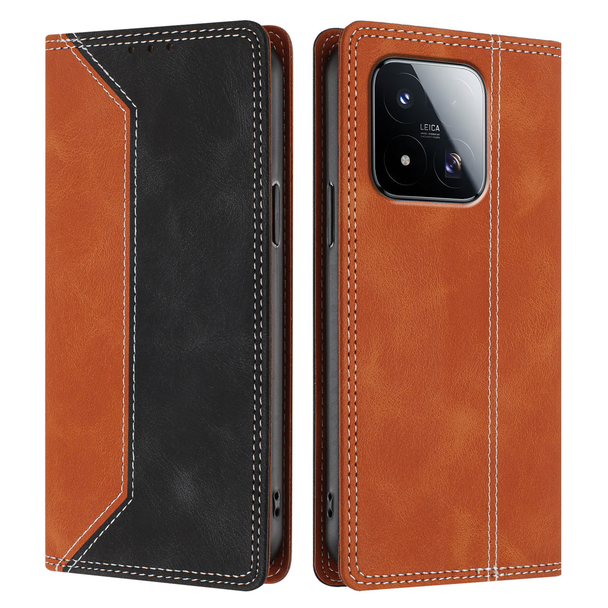 For Xiaomi 17 Max Leather Case Skin Touch Color Splicing RFID Blocking Wallet Stand Phone Cover