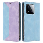 For Xiaomi 17 Max Leather Case Skin Touch Color Splicing RFID Blocking Wallet Stand Phone Cover