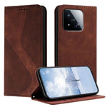 For Xiaomi 17 Max Phone Cover Skin-touch Feel Leather Wallet Case with Stand