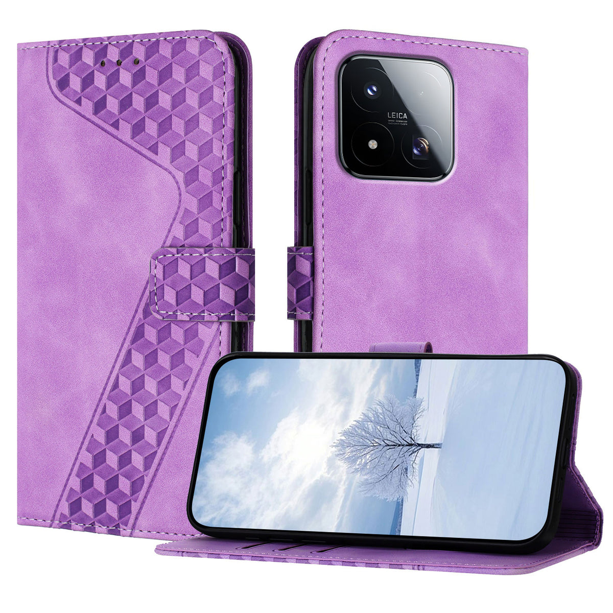 For Xiaomi 17 Max Leather Case 7-Shaped Pattern Wallet Stand Shockproof Phone Cover