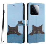 For Xiaomi 17 Max Case Pattern Print PU Leather Wallet Phone Cover with Wrist Strap